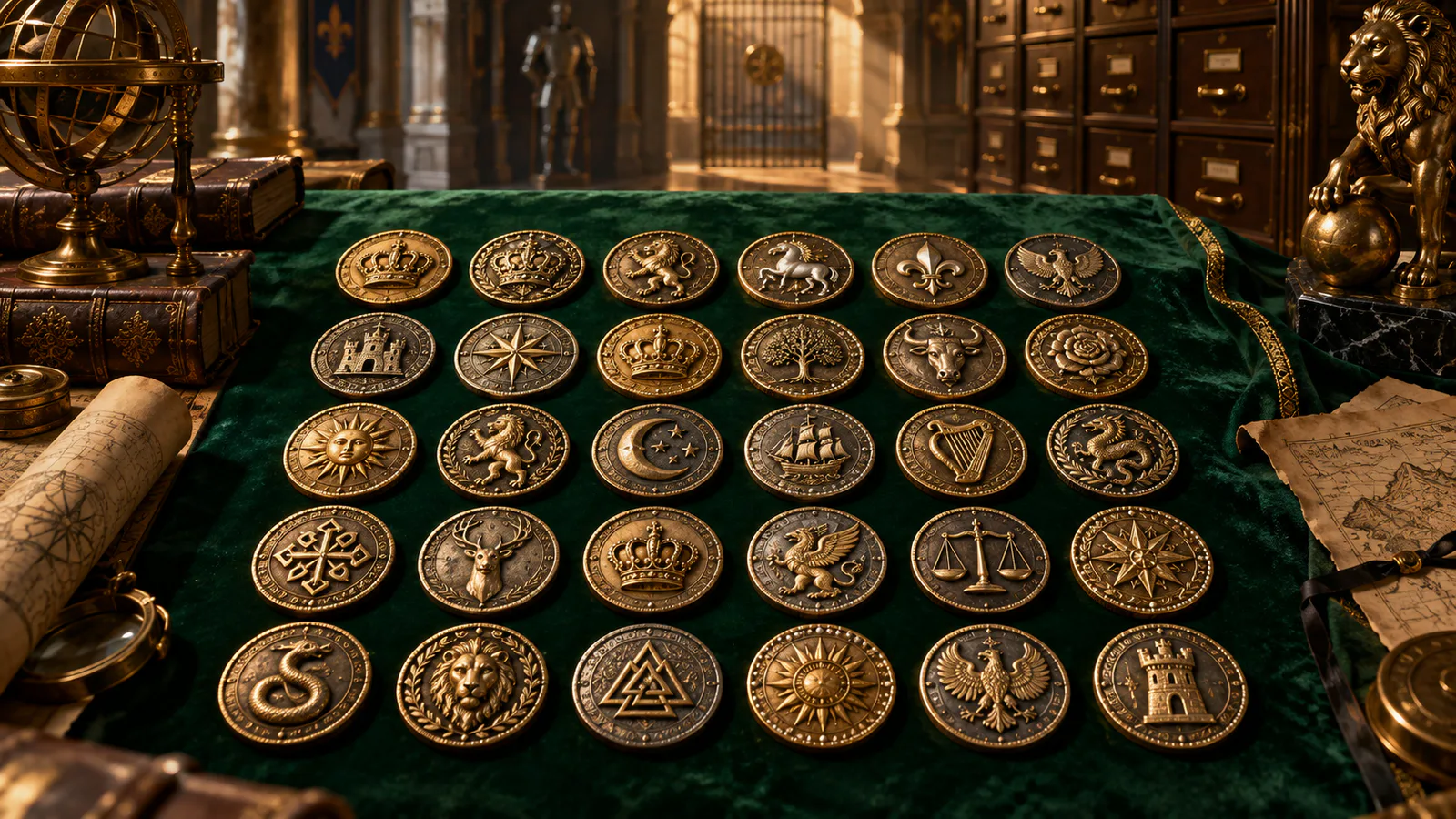 36 Coins — original editorial scene