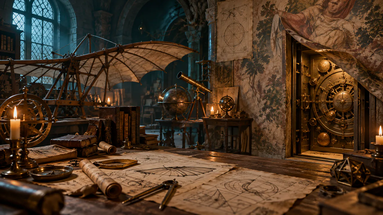 Leonardo’s Secret — original editorial artwork